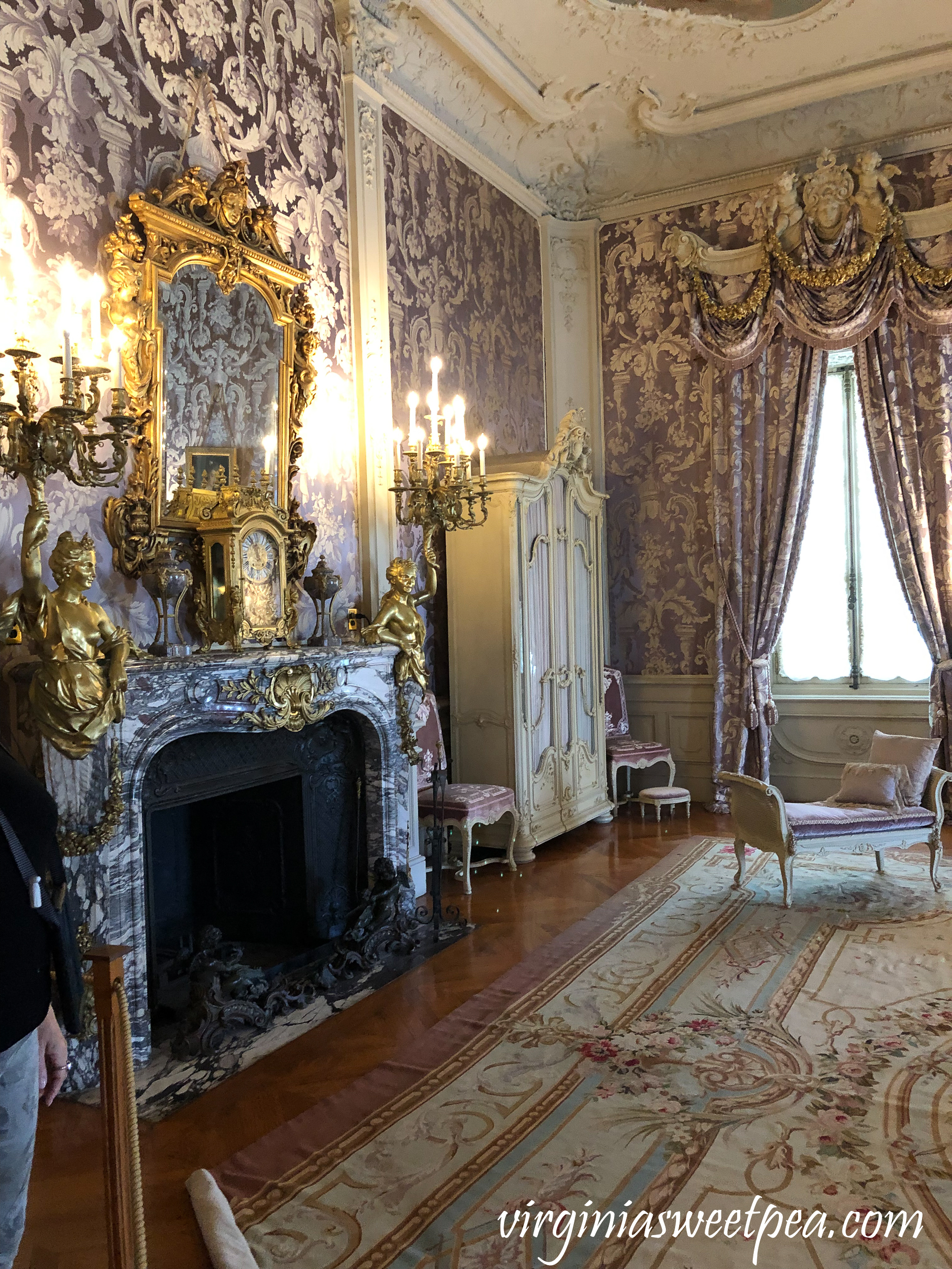 Alva Vanderbilt's bedroom at Marble House