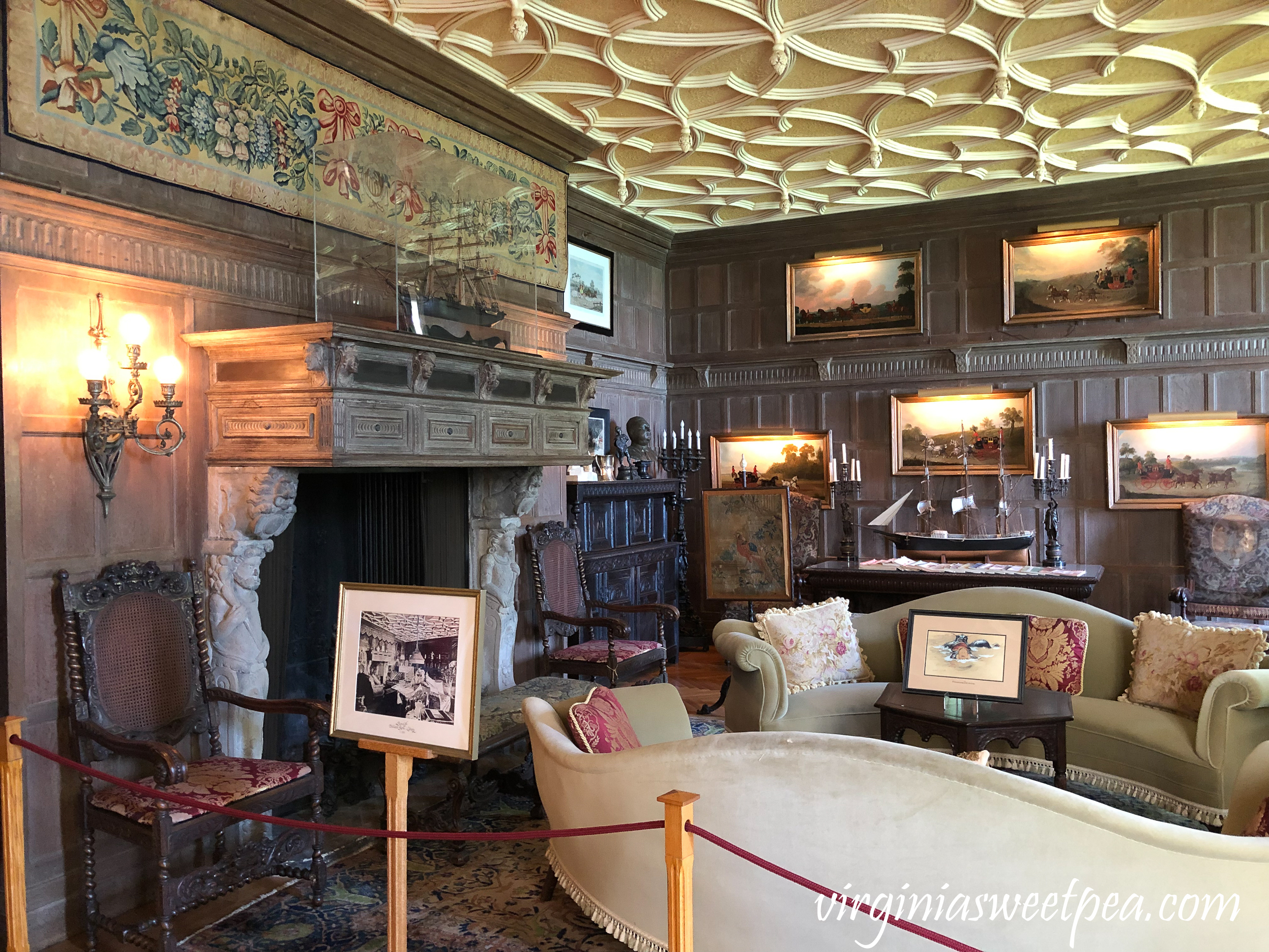 Library in Rosecliff in Newport, Rhode Island