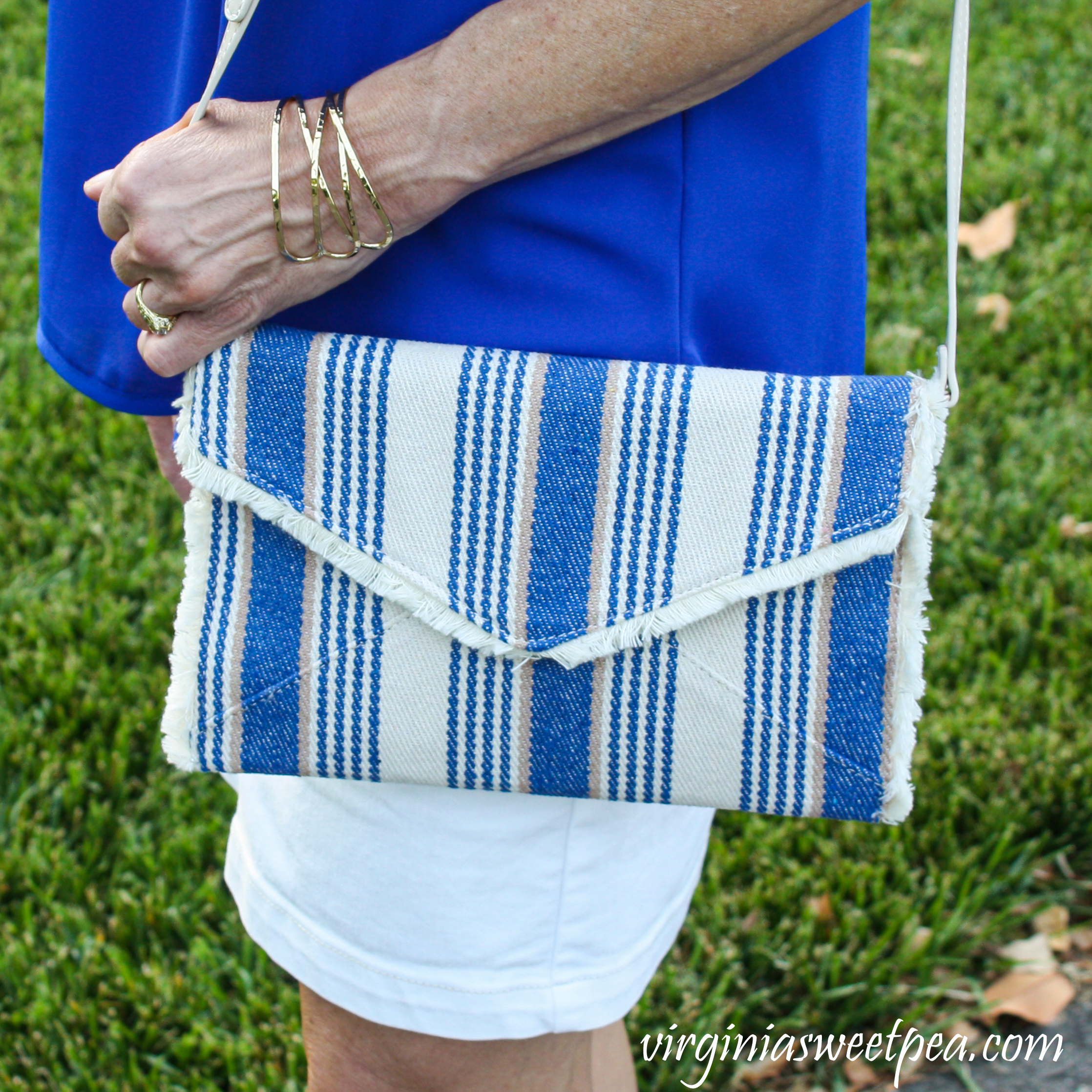 Stitch Fix Mali + Lili Harrison Striped Fabric Clutch