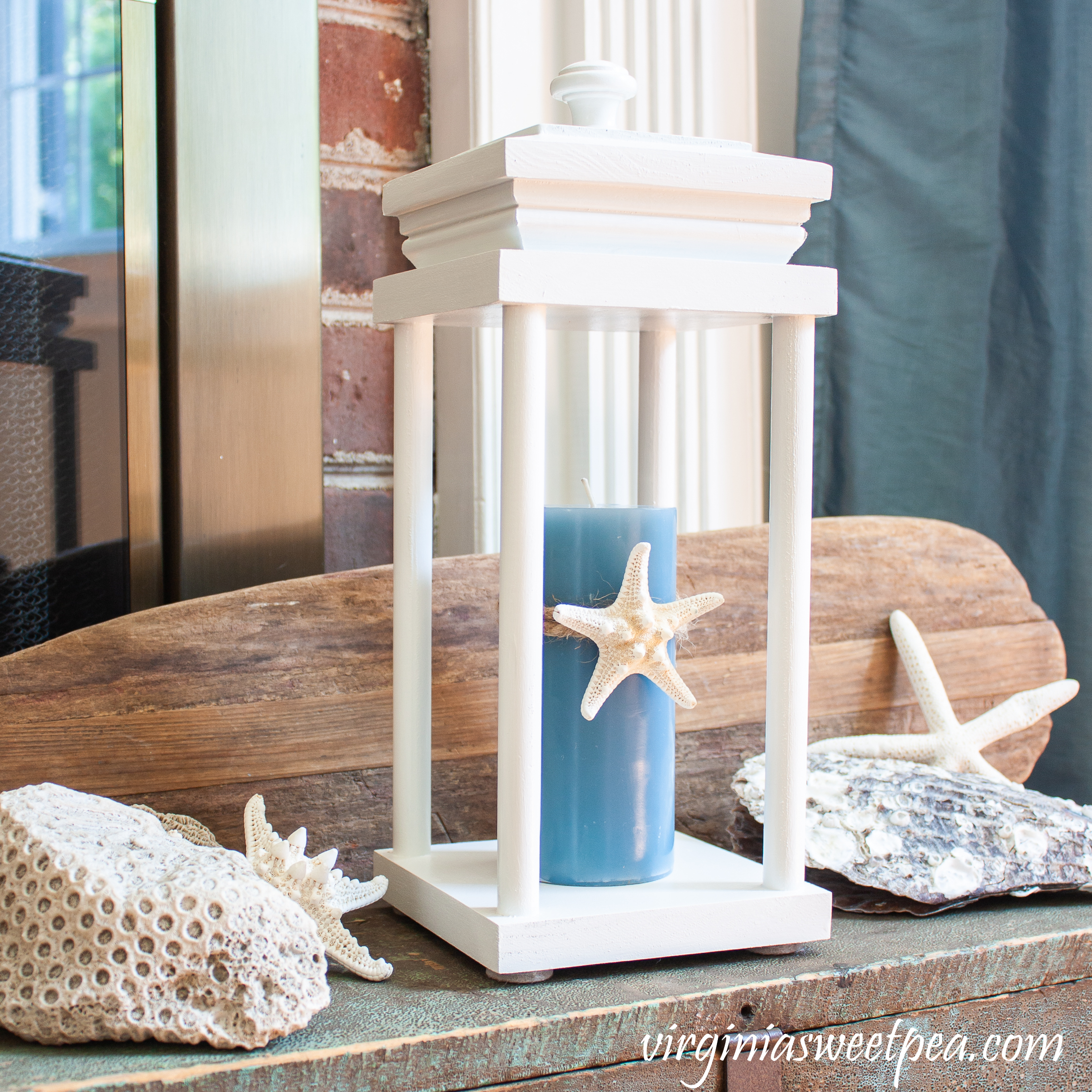 How to use a lantern for summer coastal decor