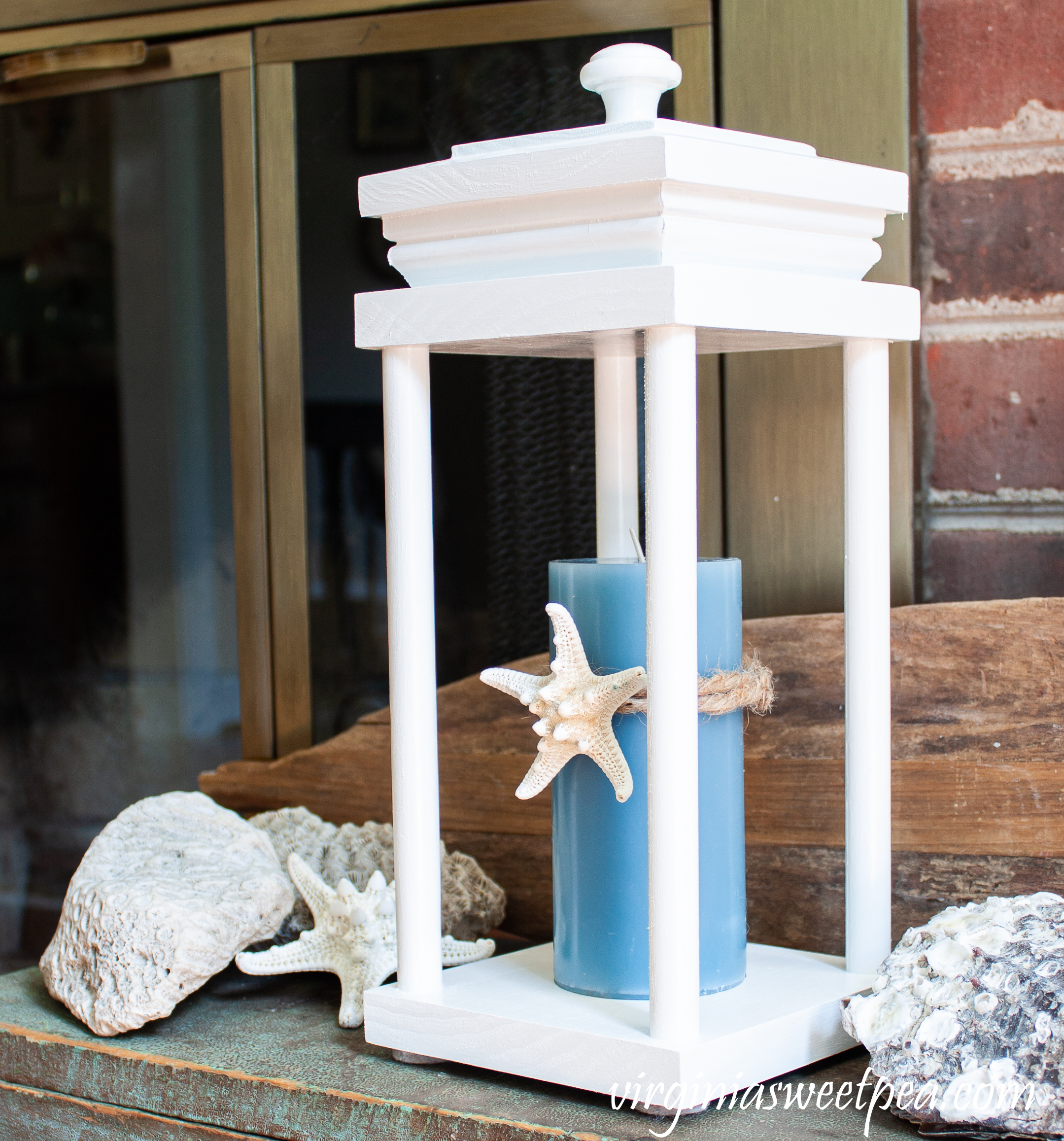 Use a Lantern for summer decorating with a coastal vibe.