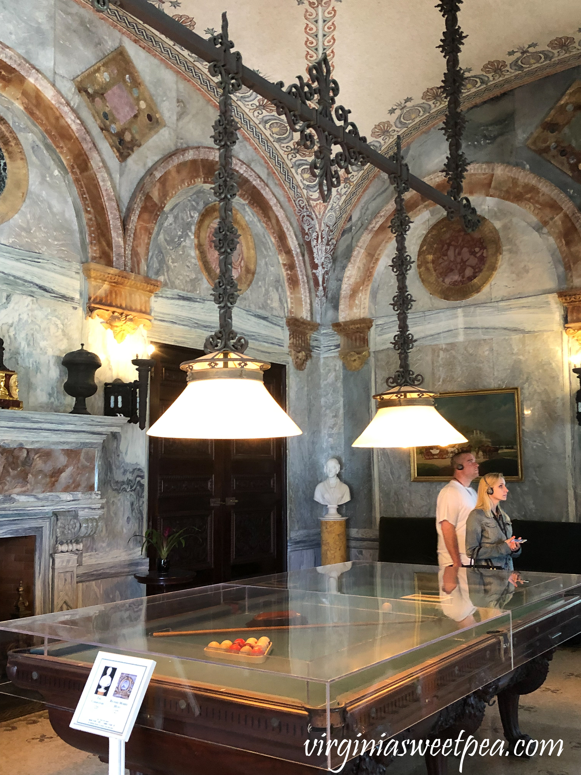 Billiards room in The Breakers in Newport, RI