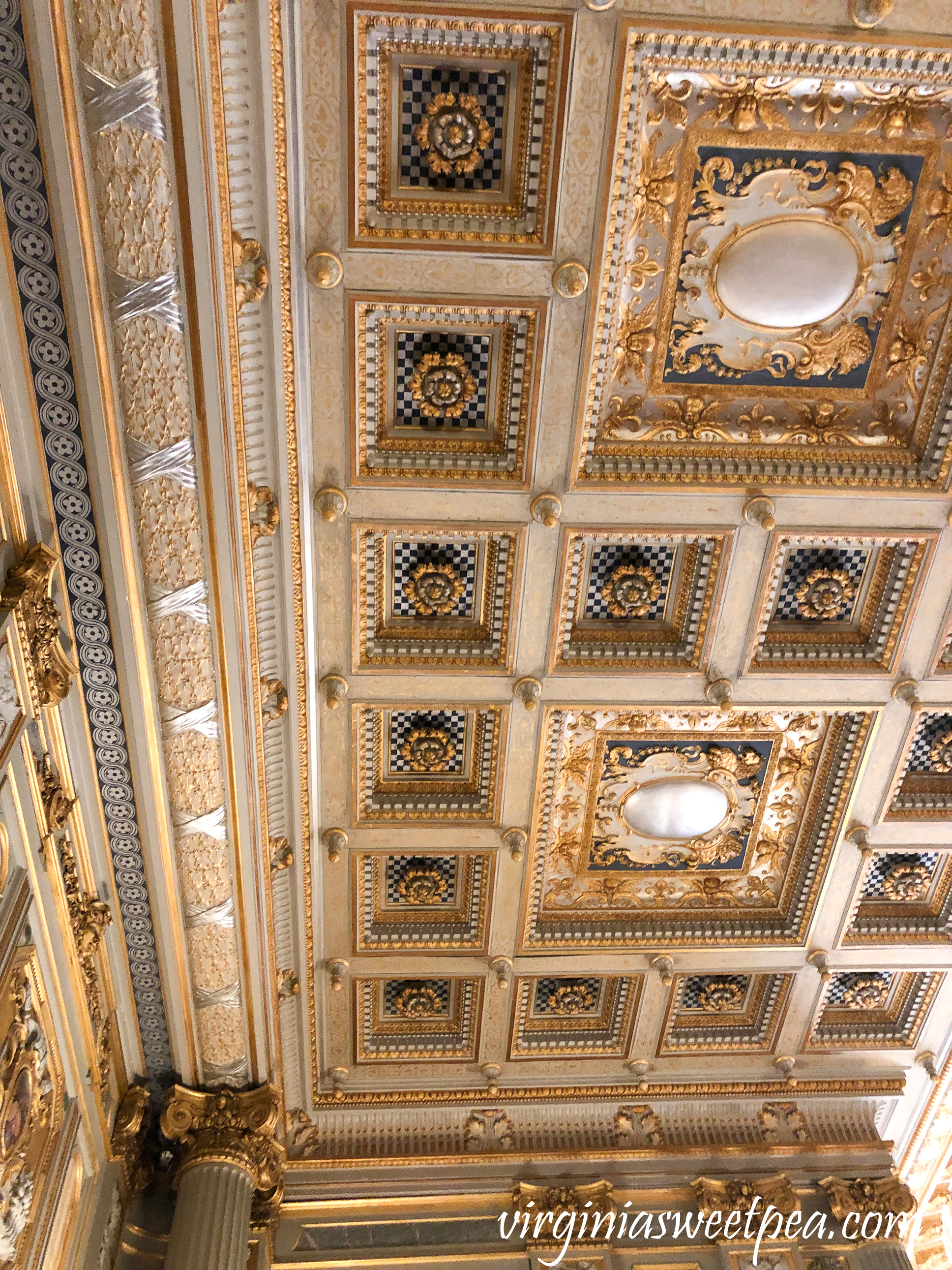 Ceiling in Music room in The Breakers in Newport, RI