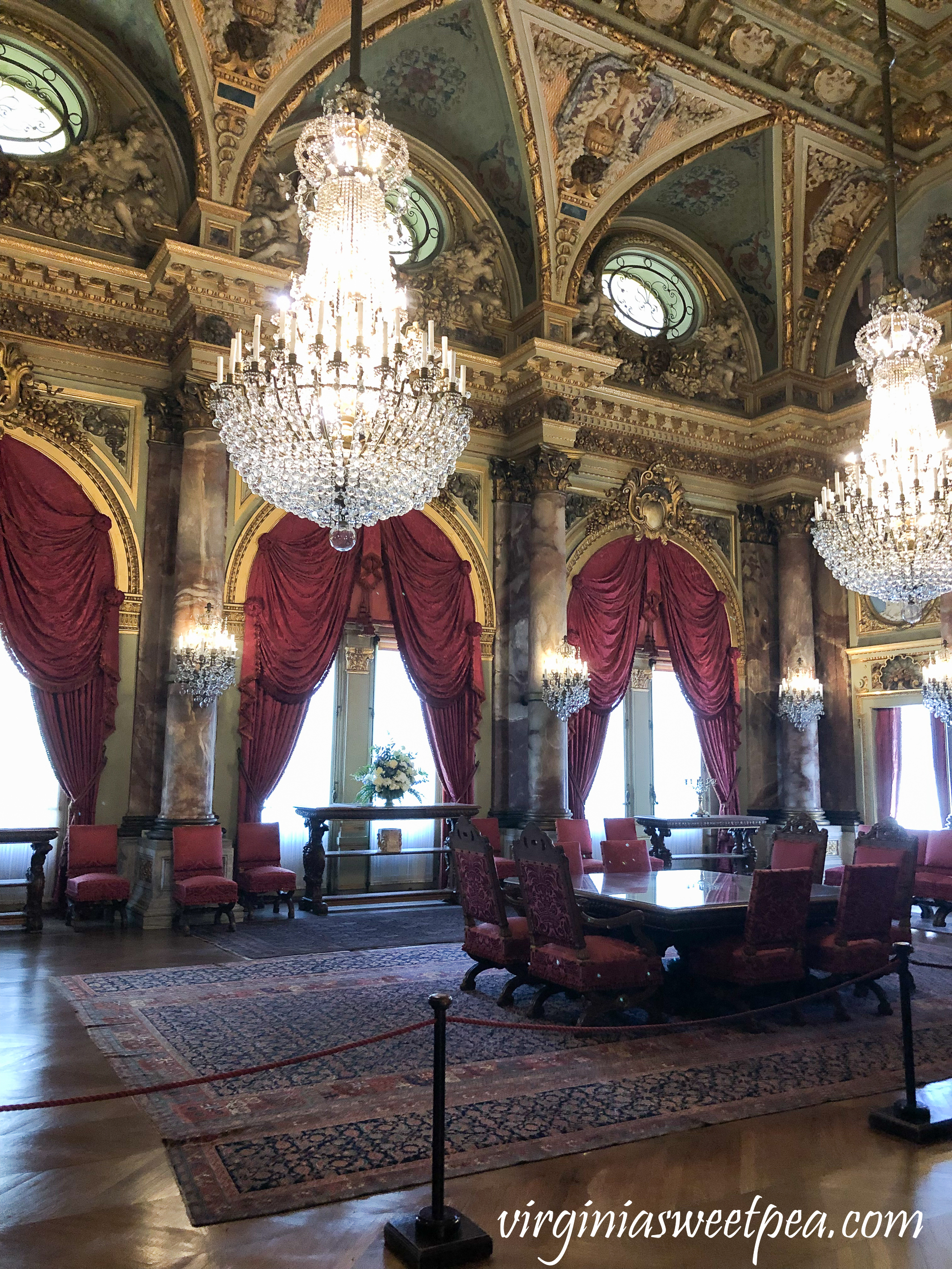 Dining Room in The Breakers in Newport, RI