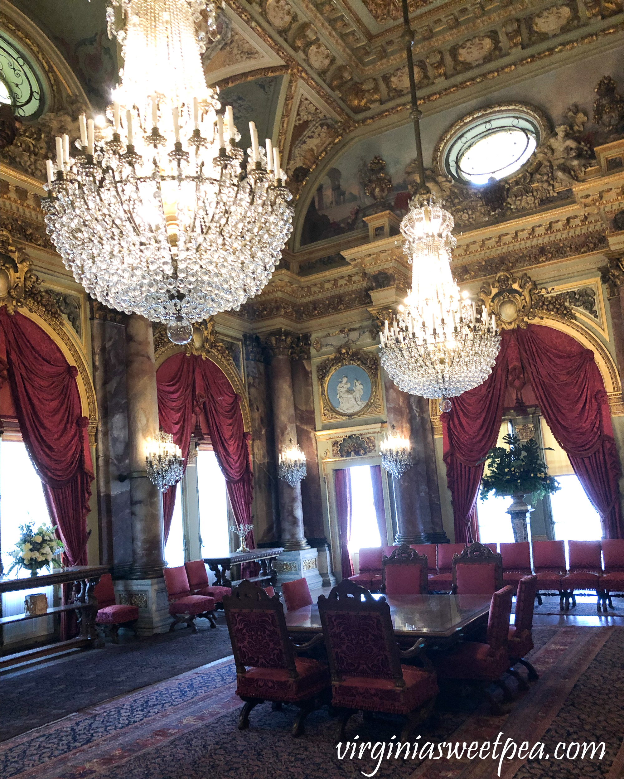 Dining Room in The Breakers in Newport, RI