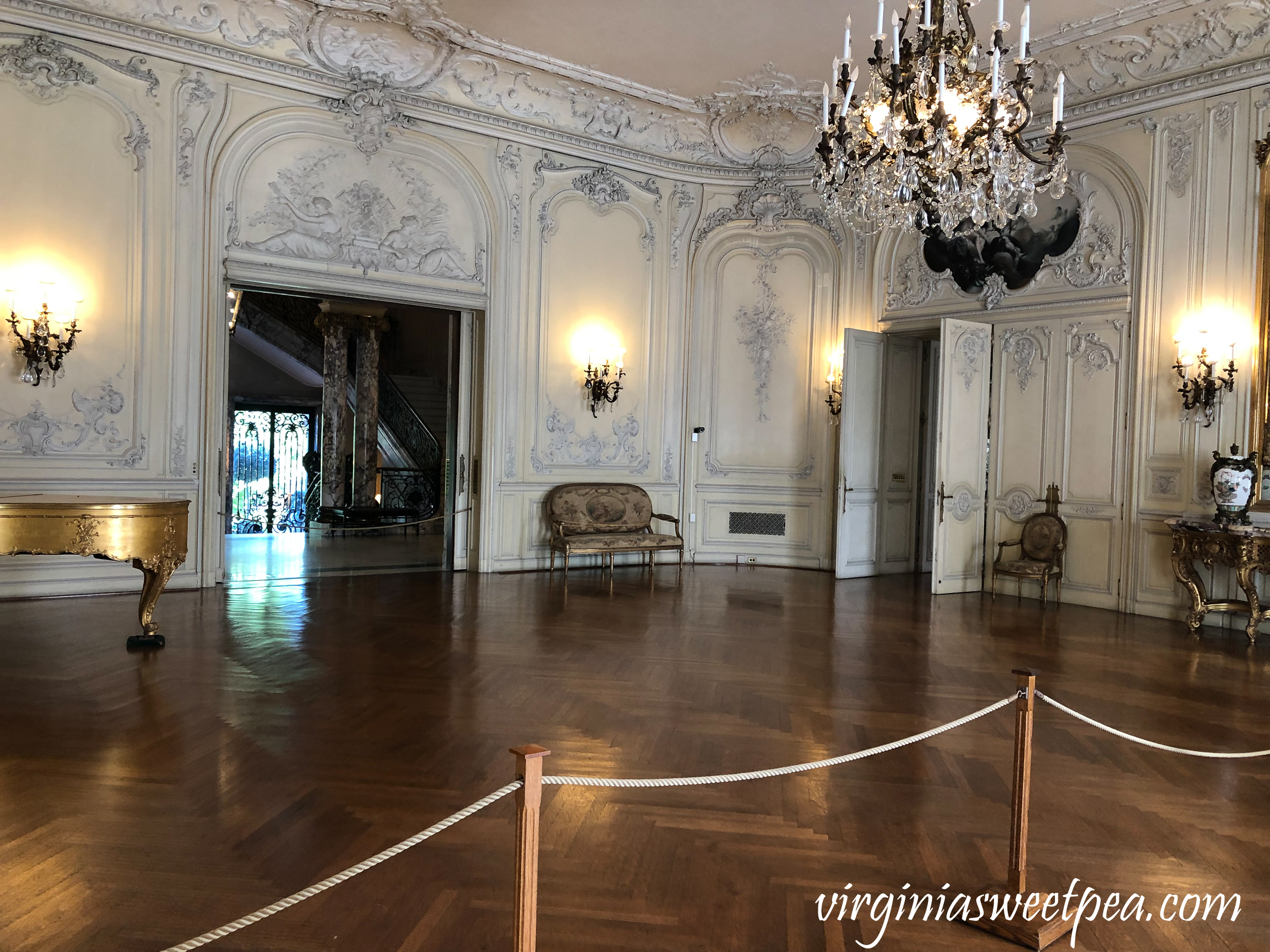 The ballroom in The Elms in Newport, RI