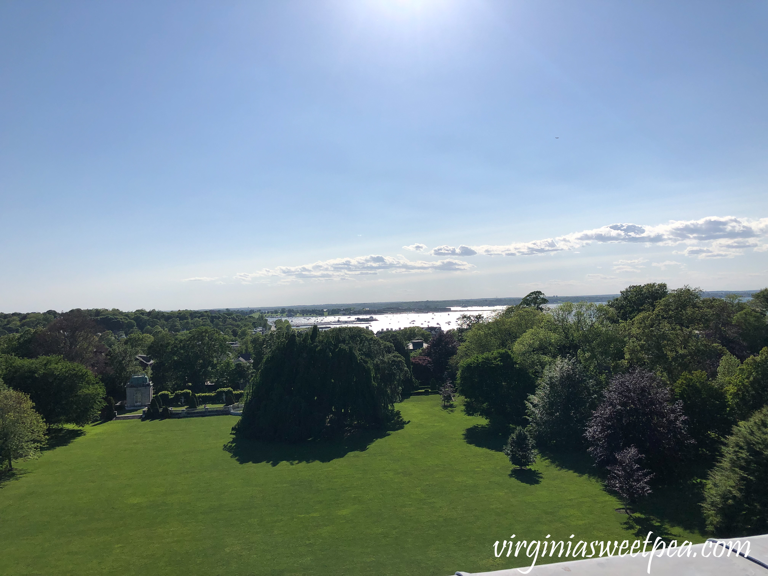 View from the roof of The Elms in Newport, RI