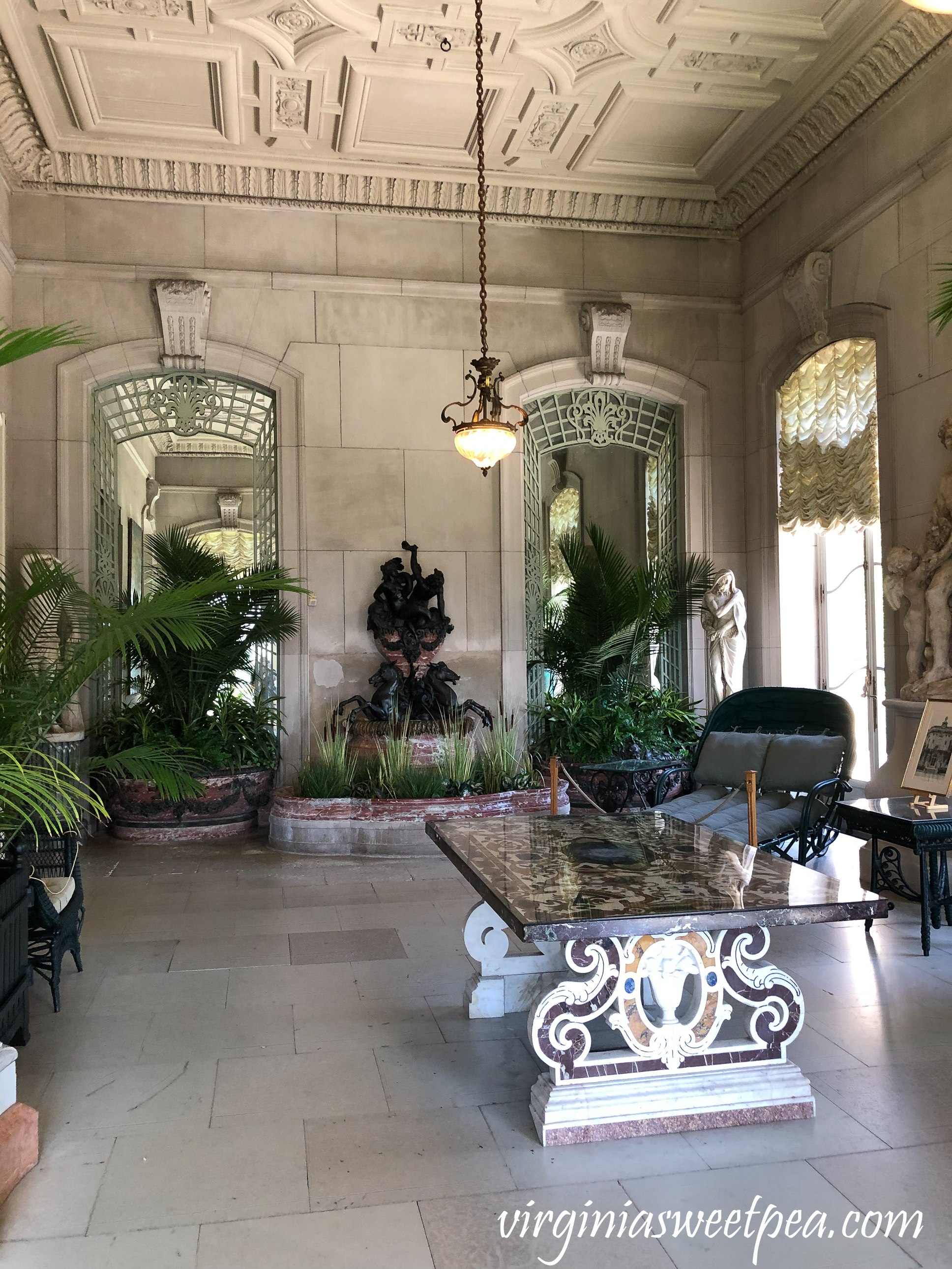 The conservatory in The Elms in Newport, RI