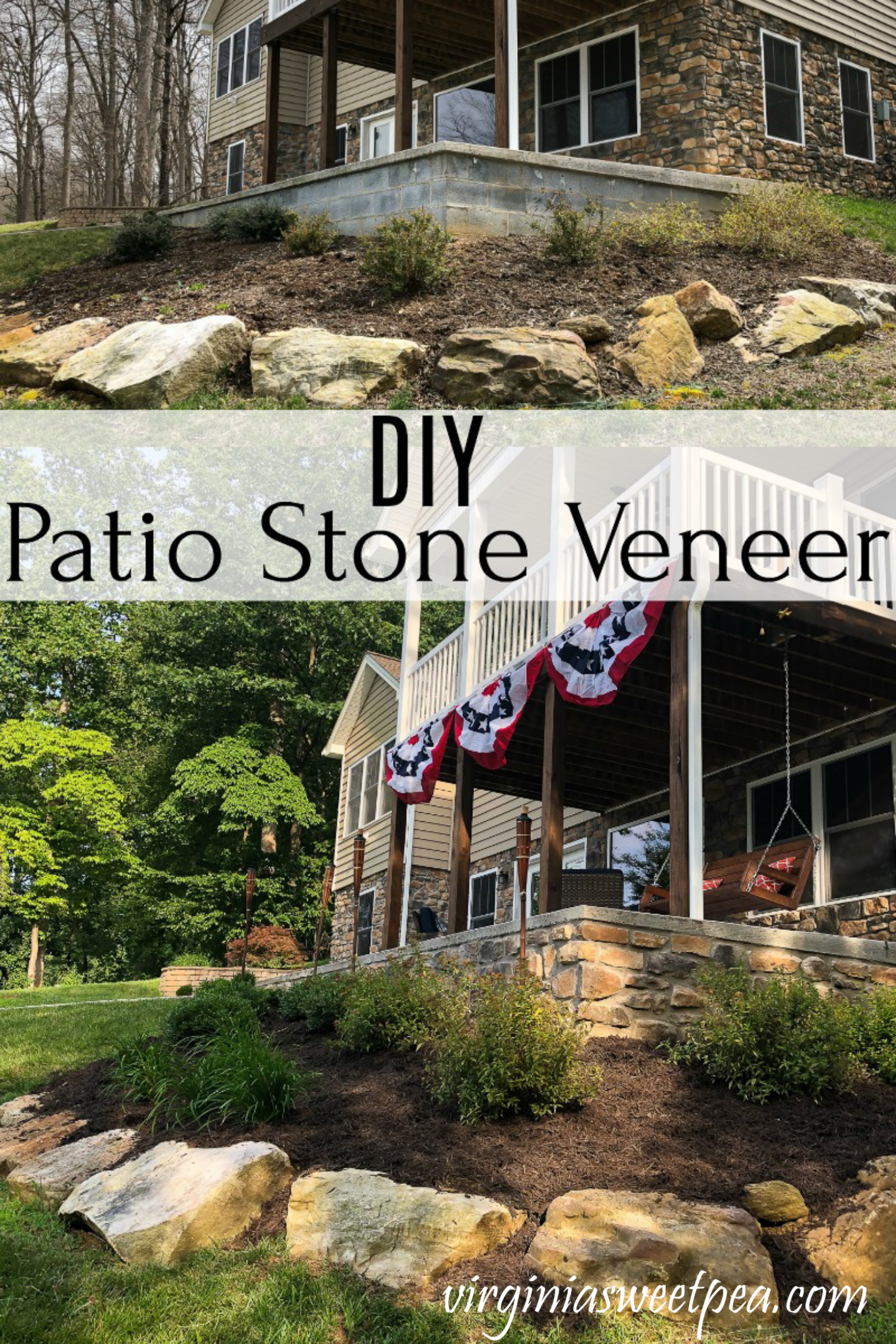 DIY Patio Stone Veneer