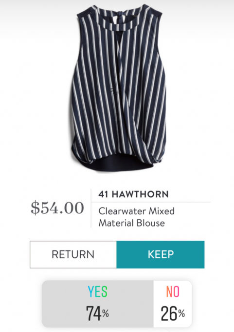 41 Hawthorn Clearwater Mixed Material Blouse