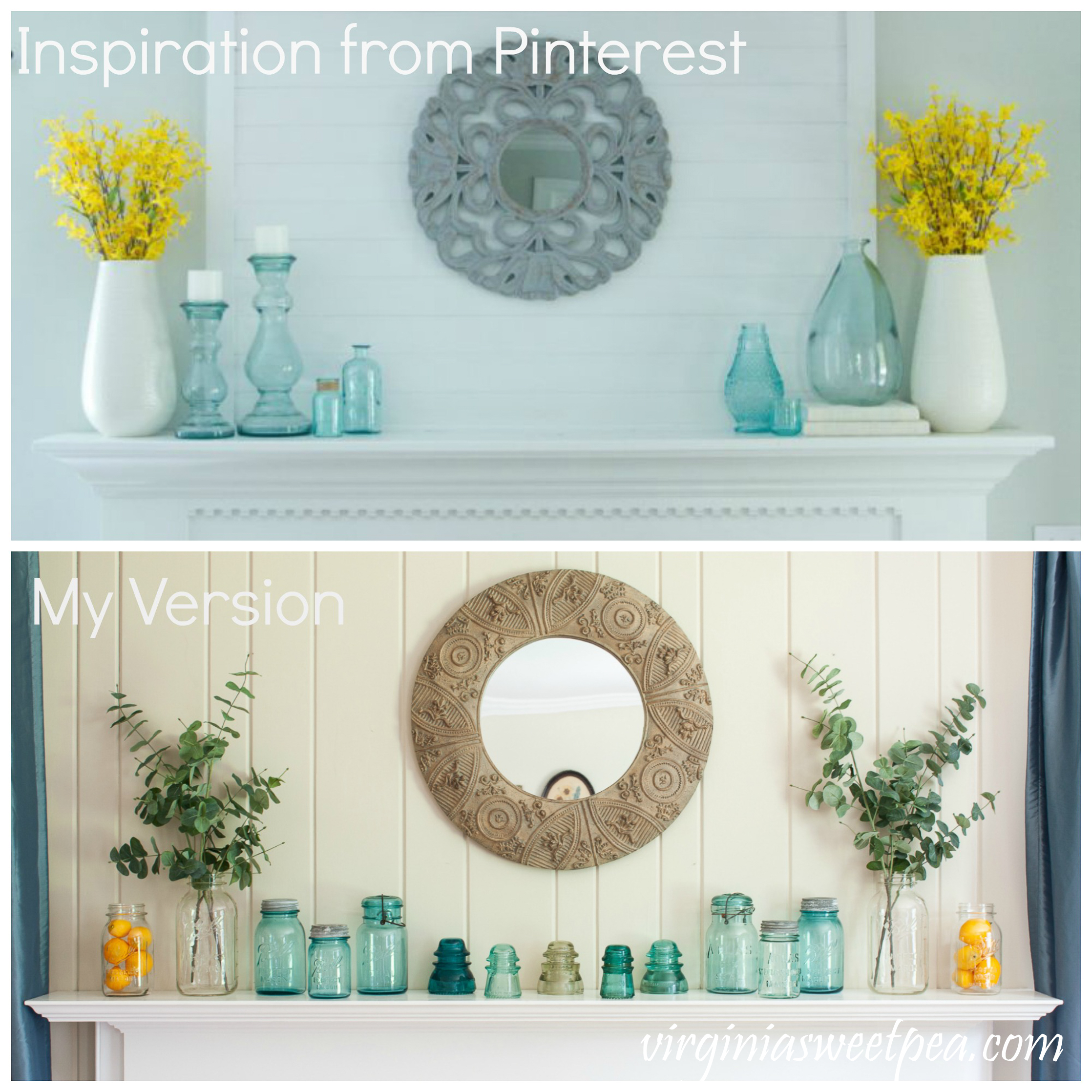 How to use a mantel idea found on Pinterest in your own home.