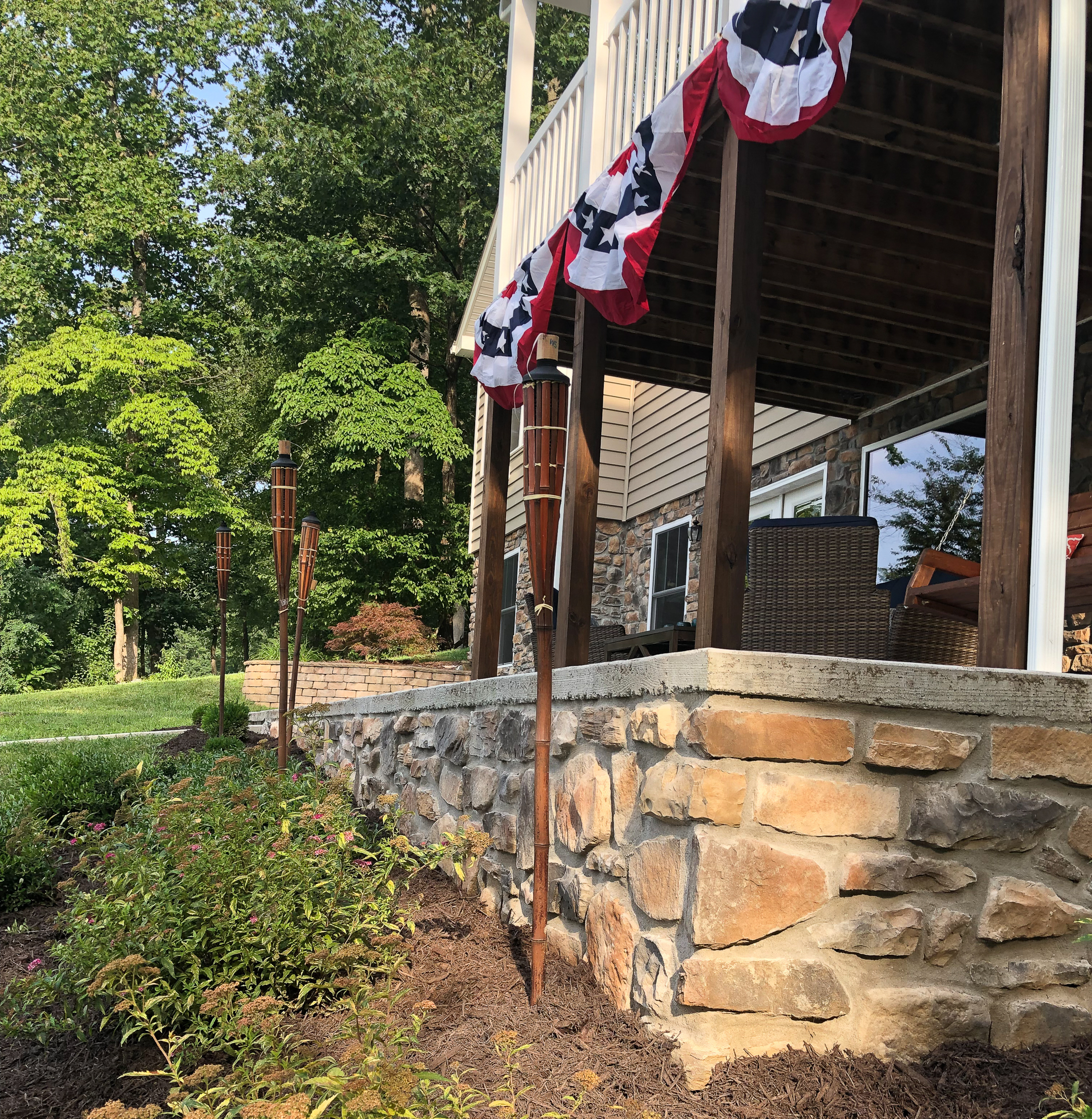 DIY Patio Stone Veneer at Smith Mountain Lake