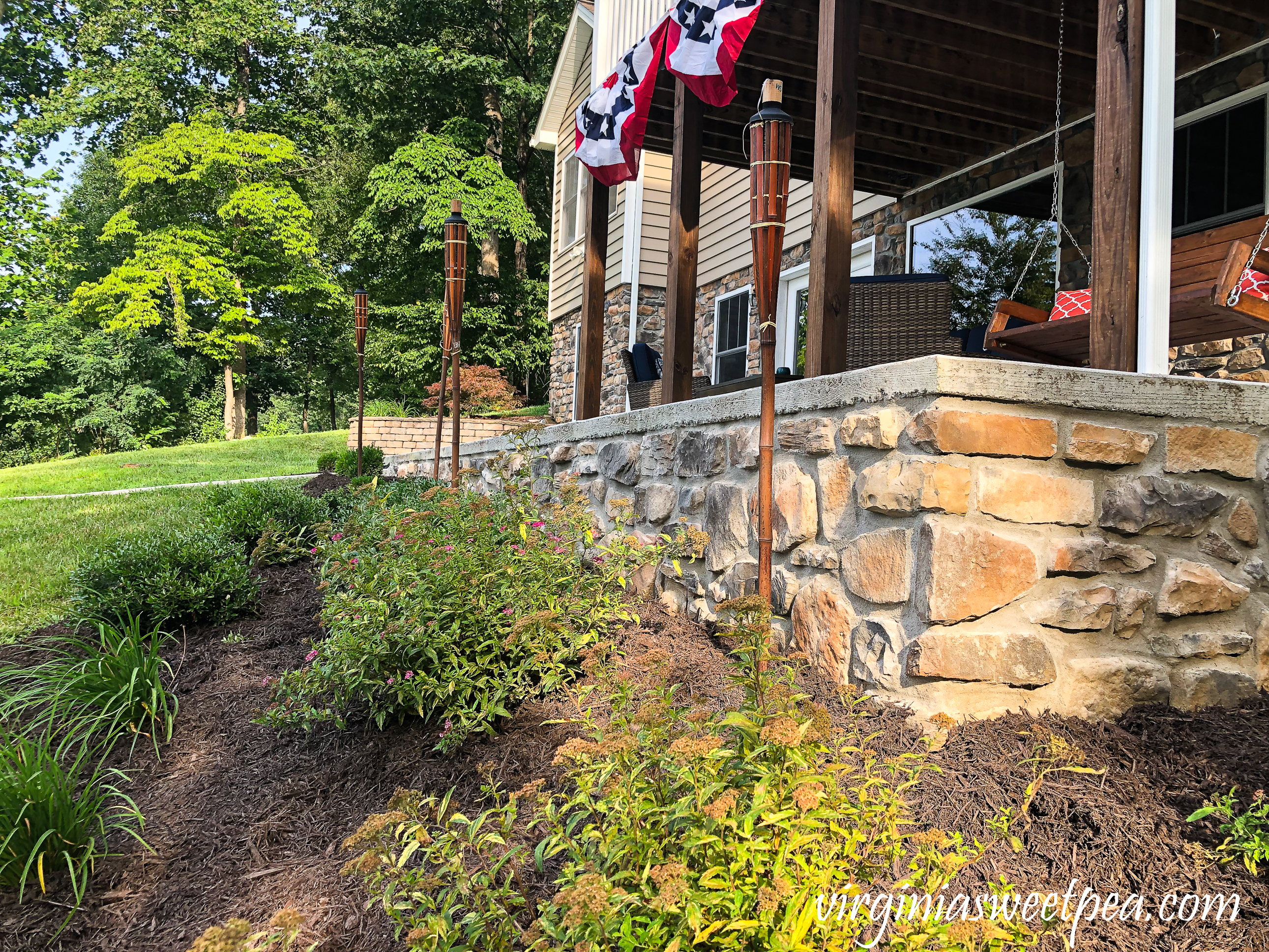 How to add stone veneer added to a patio wall