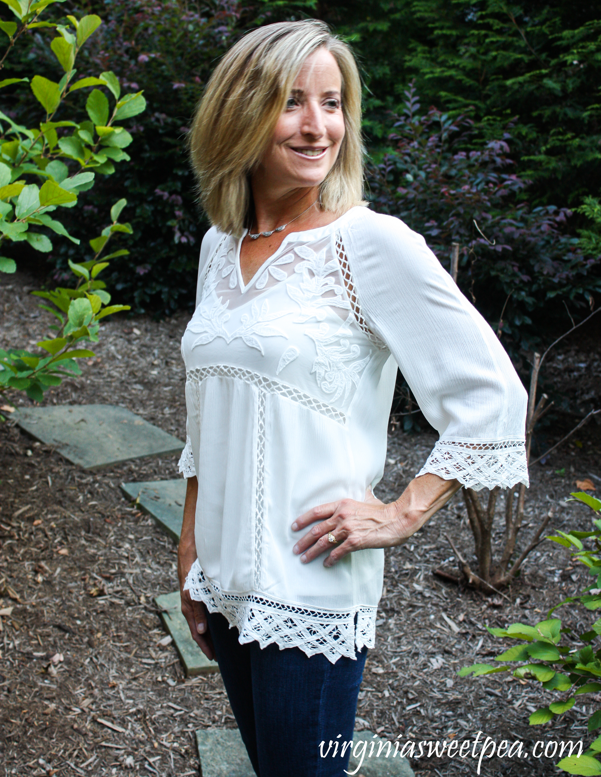 Stitch Fix Review - Daniel Rainn Stanbury Lace Cotton Blend Tunic