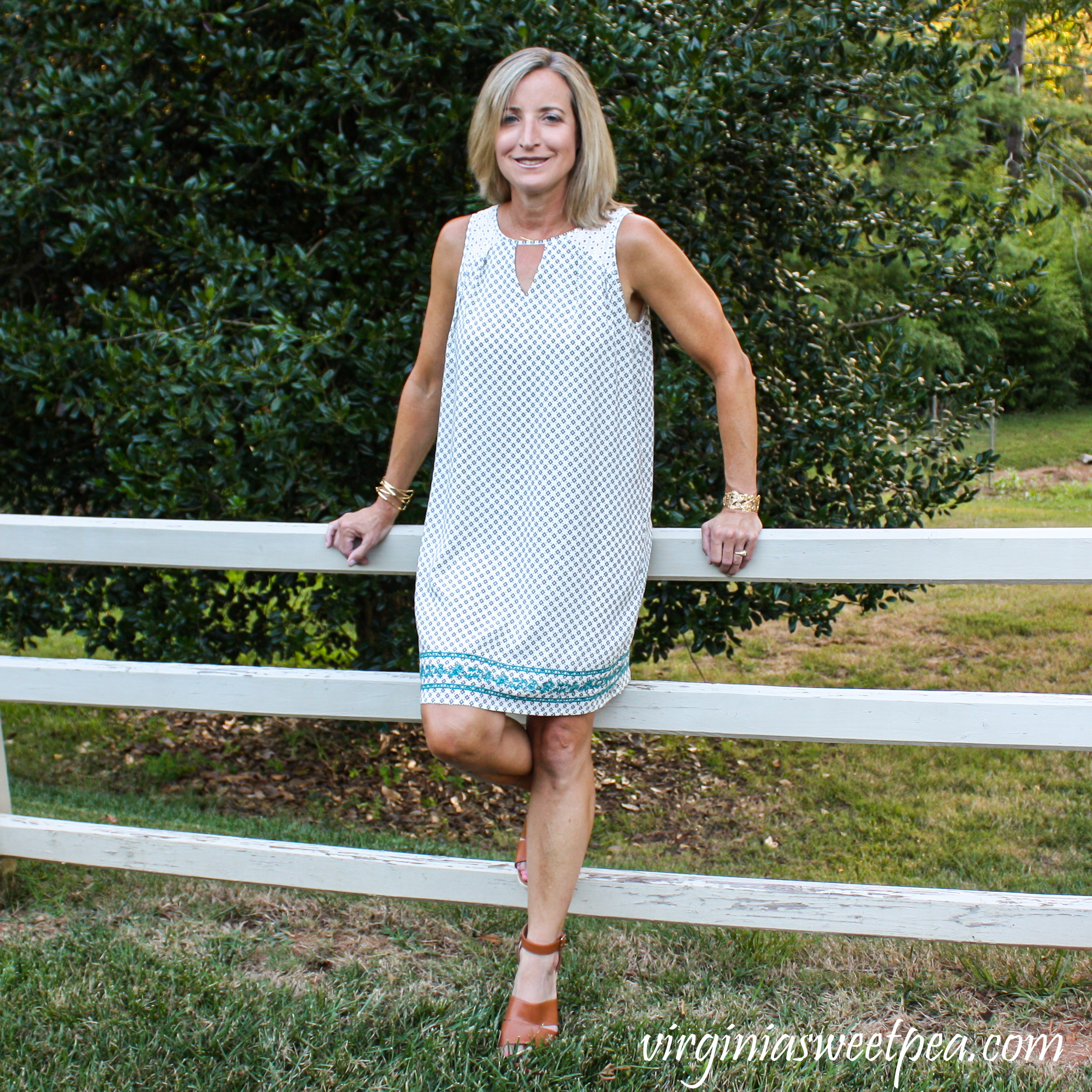 Stitch Fix Review for August 2019 - THML Jamey Eyelet Detail Embroidered Dress