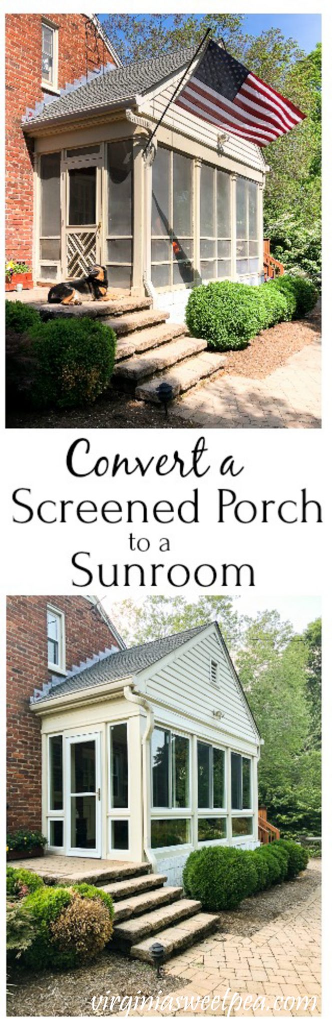 Converting a Screened Porch to a Sunroom - Sweet Pea