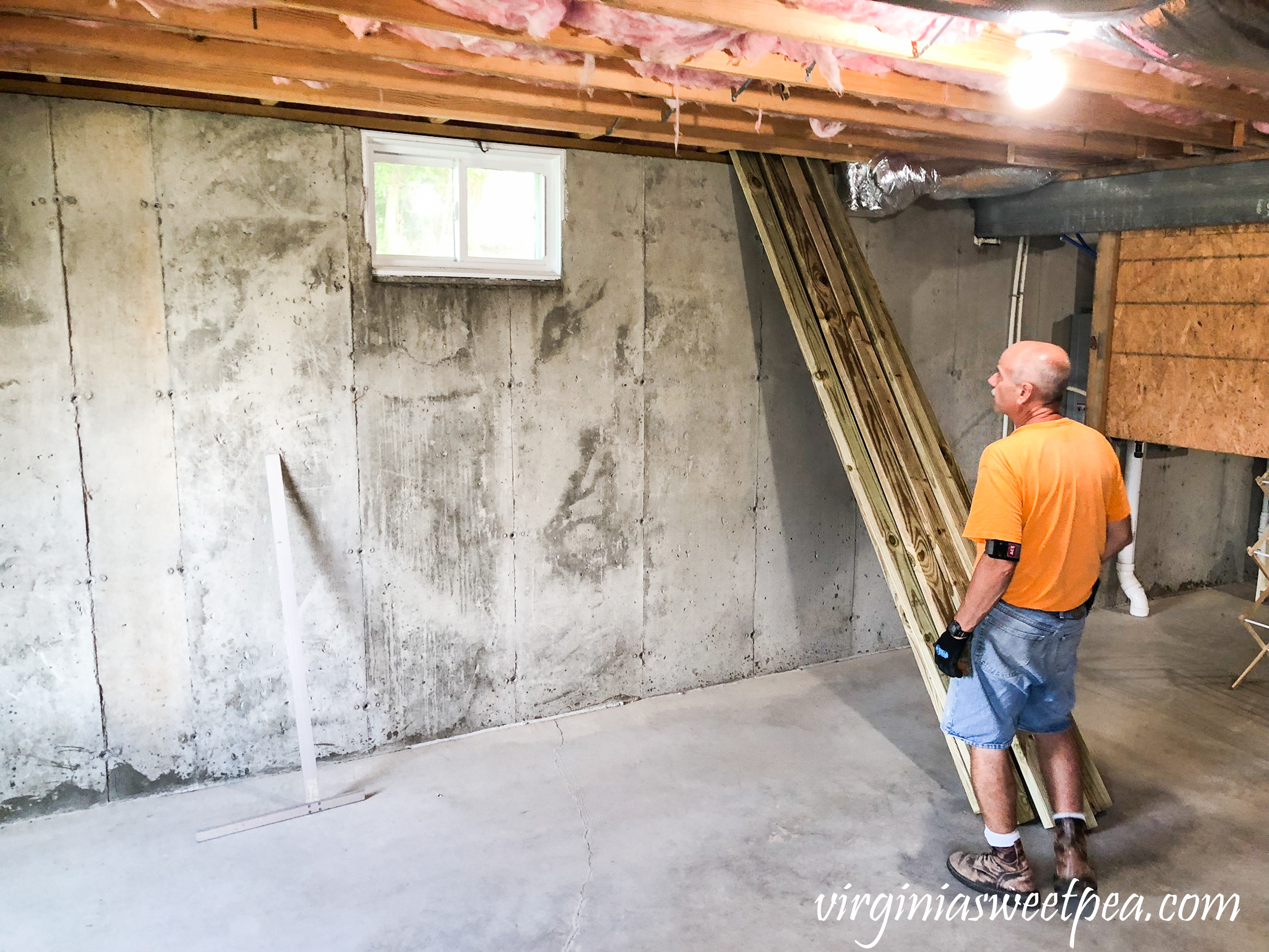 Lake House Basement Project - Adding insulation
