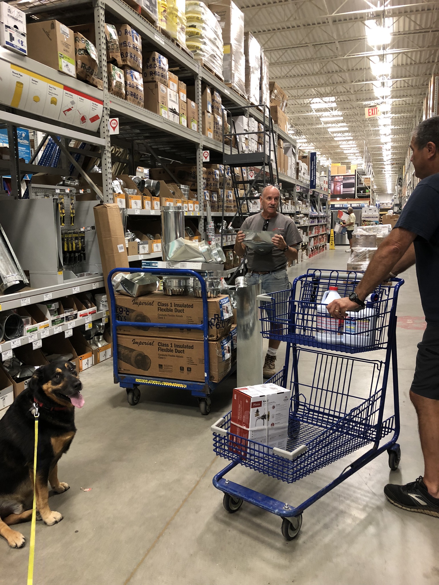 Shopping at Lowe's in Bedford, VA for supplies for our lake basement project