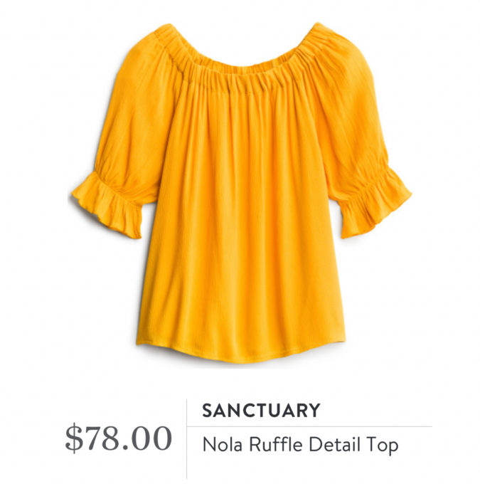 Stitch Fix Sanctuary Nola Ruffle Detail Top