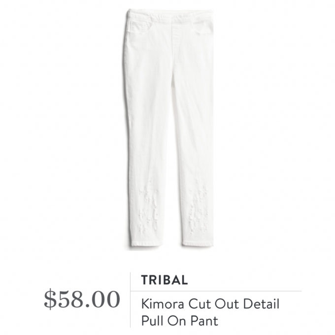 Stitch Fix Tribal Kimora Cut Out Detail Pull On Pant