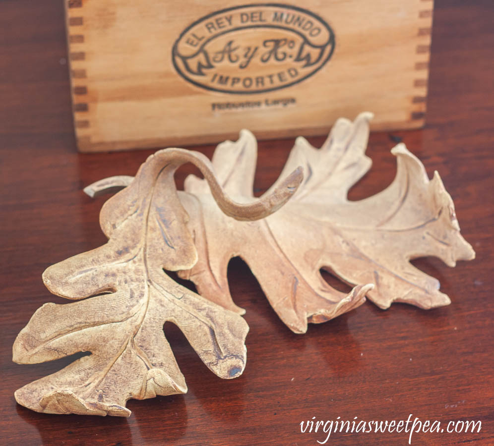 Handcrafted leaves made with clay