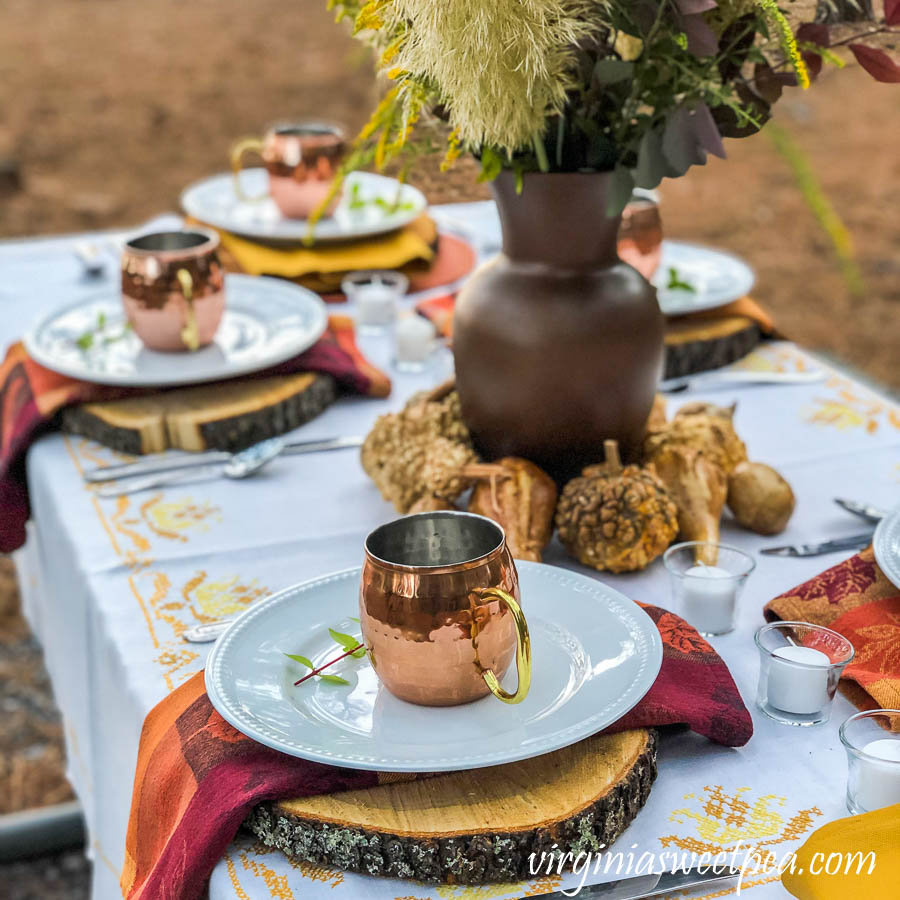 Fall Tablescape at Smith Mountain Lake State Park in Virginia