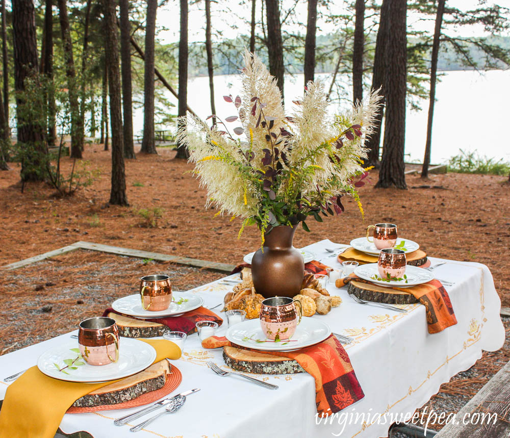 Fall Tablescape at Smith Mountain Lake State Park in Virginia