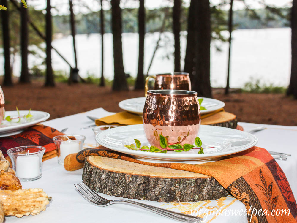 Lakeside Woodland Fall Tablescape