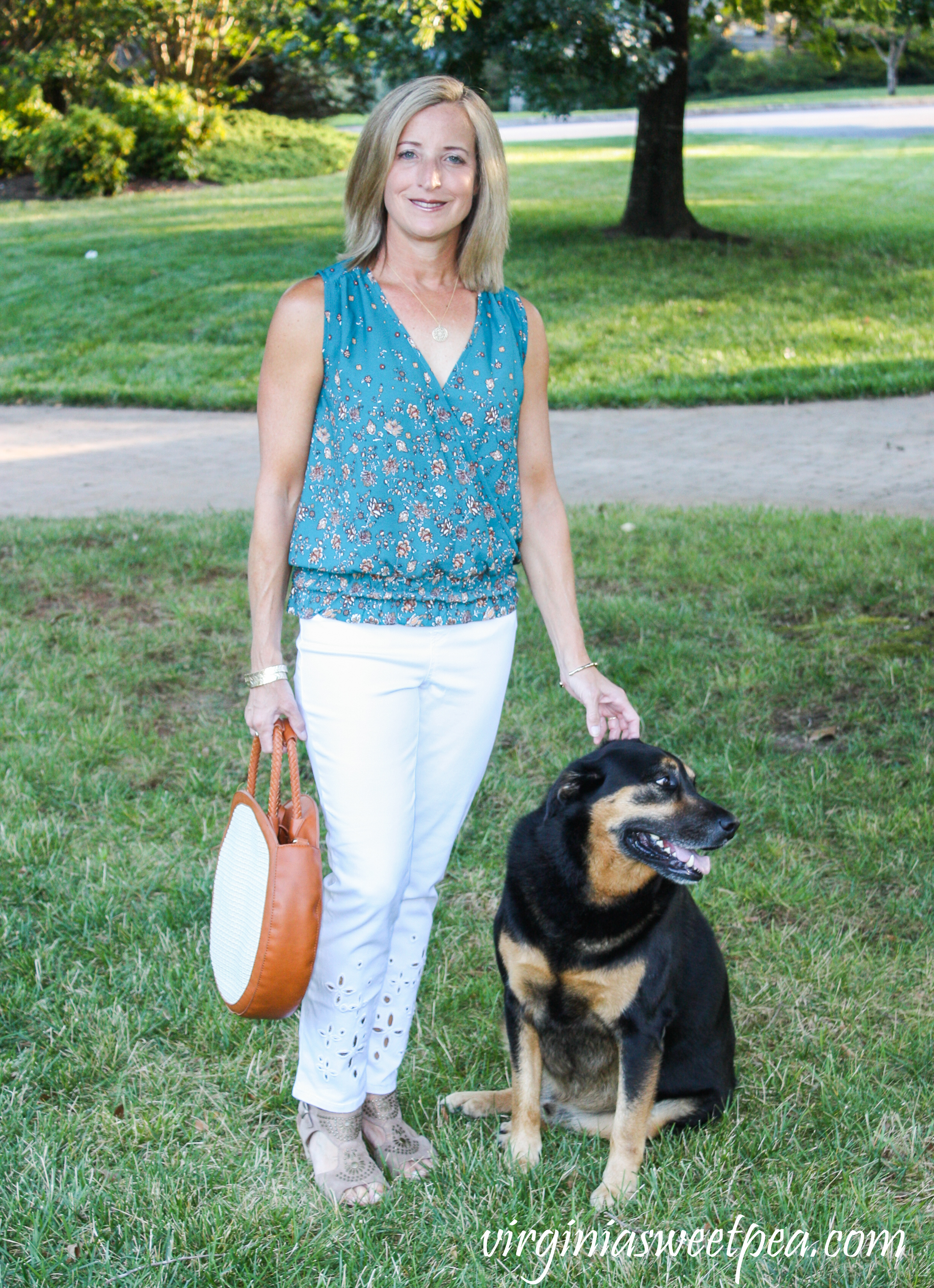 Stitch Fix Collective Concepts Maire Wrap Front Smock Detail Blouse with Tribal Kimora Cut Out Detail Pull On Pant