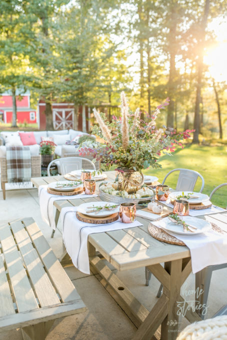 Pinterest Challenge Fall Tablescape Inspiration Picture from Home Stories A to Z.