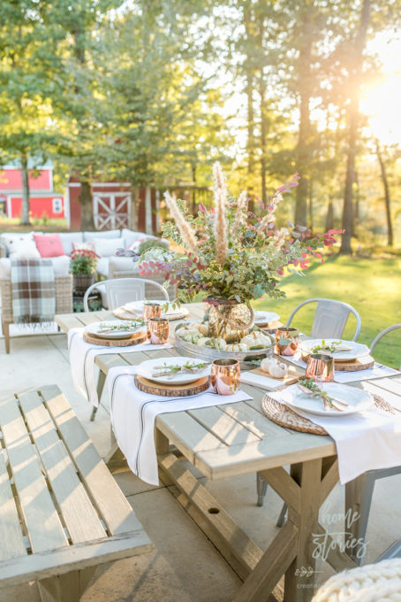 Pinterest Challenge Fall Tablescape Inspiration Picture from Home Stories A to Z.