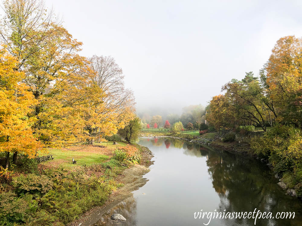 View from the covered bridge in Woodstock, Vermont