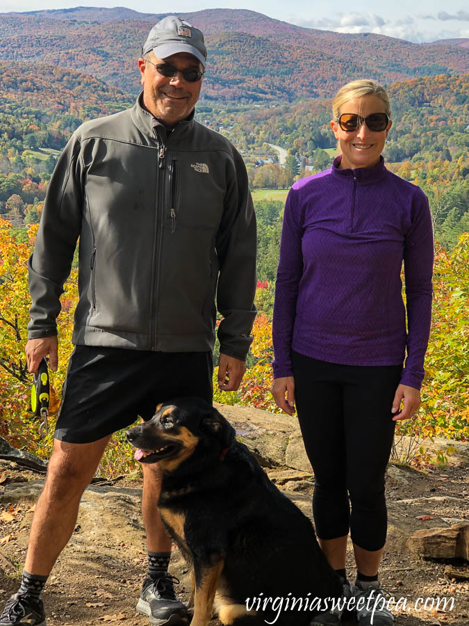 Paula and David Skulina on the Summit of Mt. Tom in Woodstock, Vermont