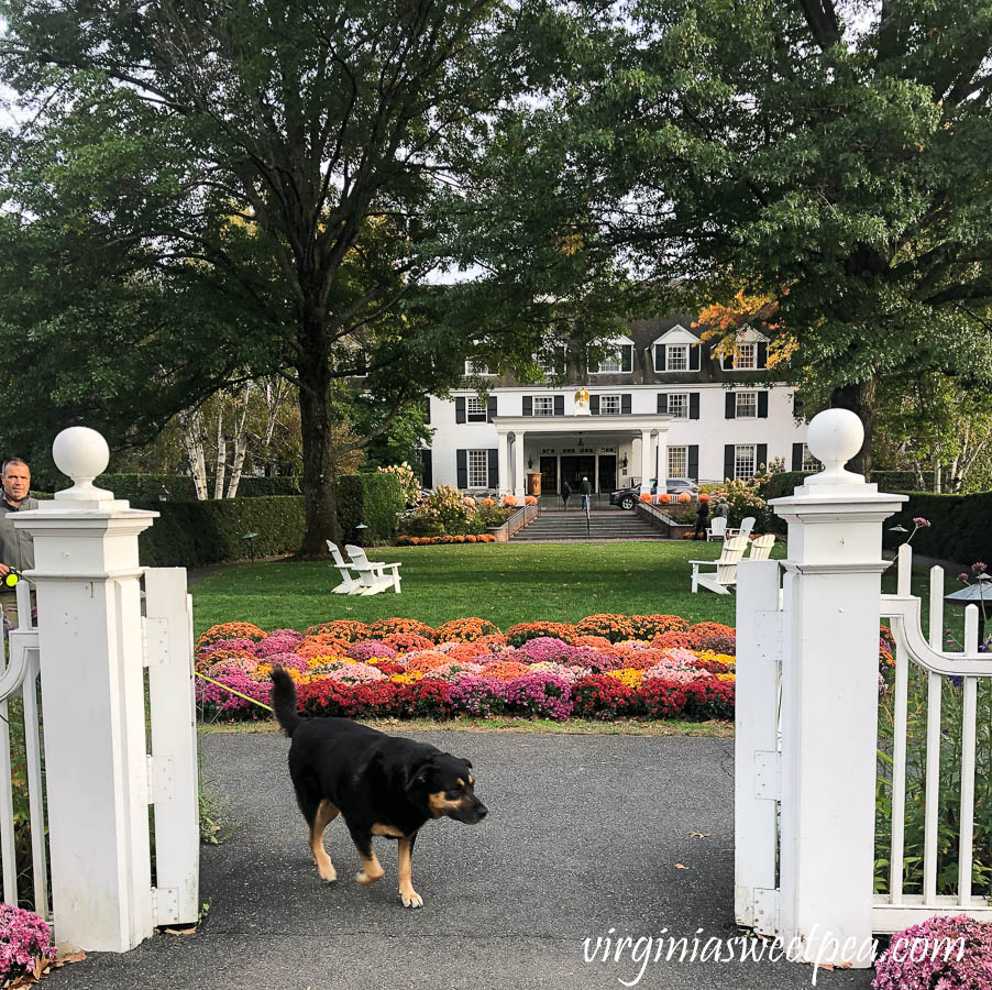 Sherman Skulina in front of the Woodstock Inn in Woodstock, VT