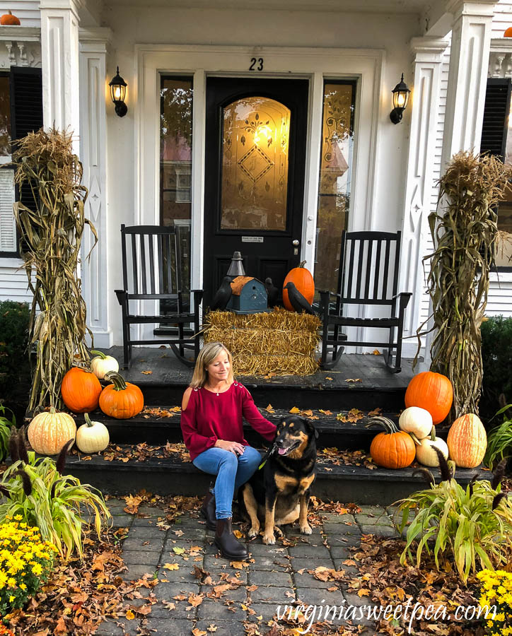 Paula and Sherman Skulina on a porch of the Ardmore Inn in Woodstock, Vermont