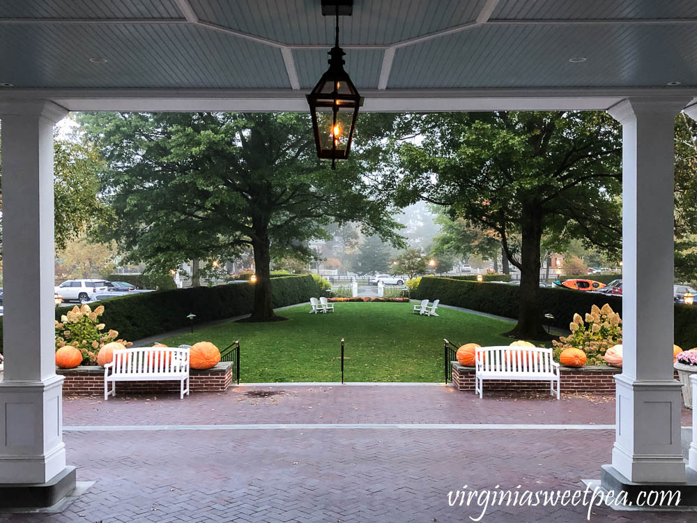 View from the front door of the Woodstock Inn in Vermont