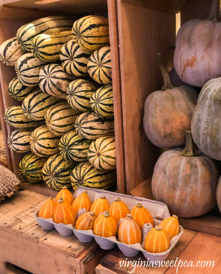 Foyer of the Woodstock Inn decorated for fall