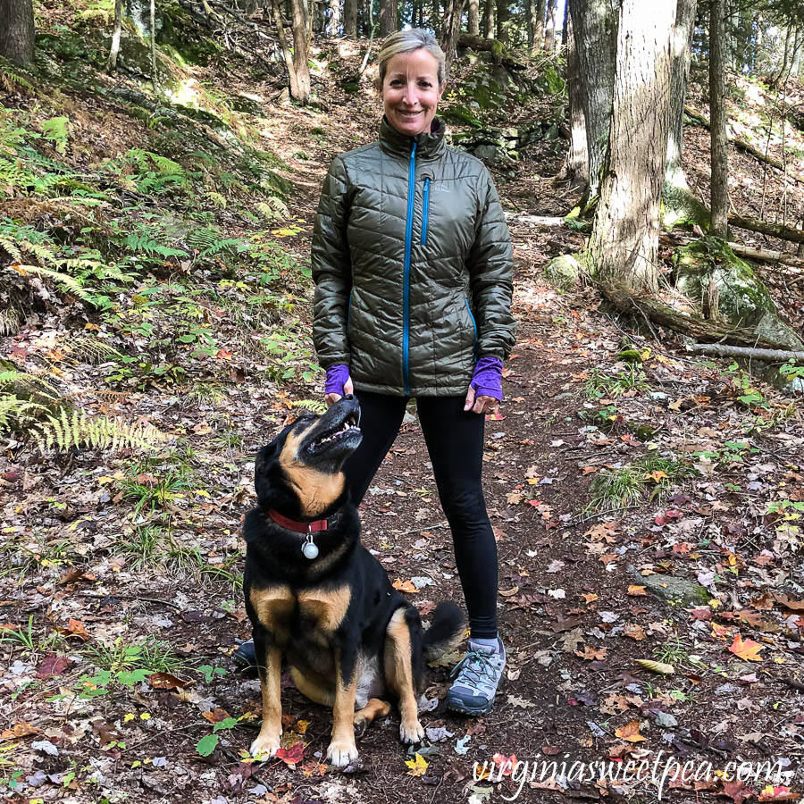 Sherman and Paula Skulina hiking on Mt. Tom in Woodstock, Vermont