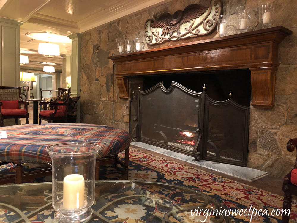 Fireplace at Woodstock Inn in Woodstock, Vermont