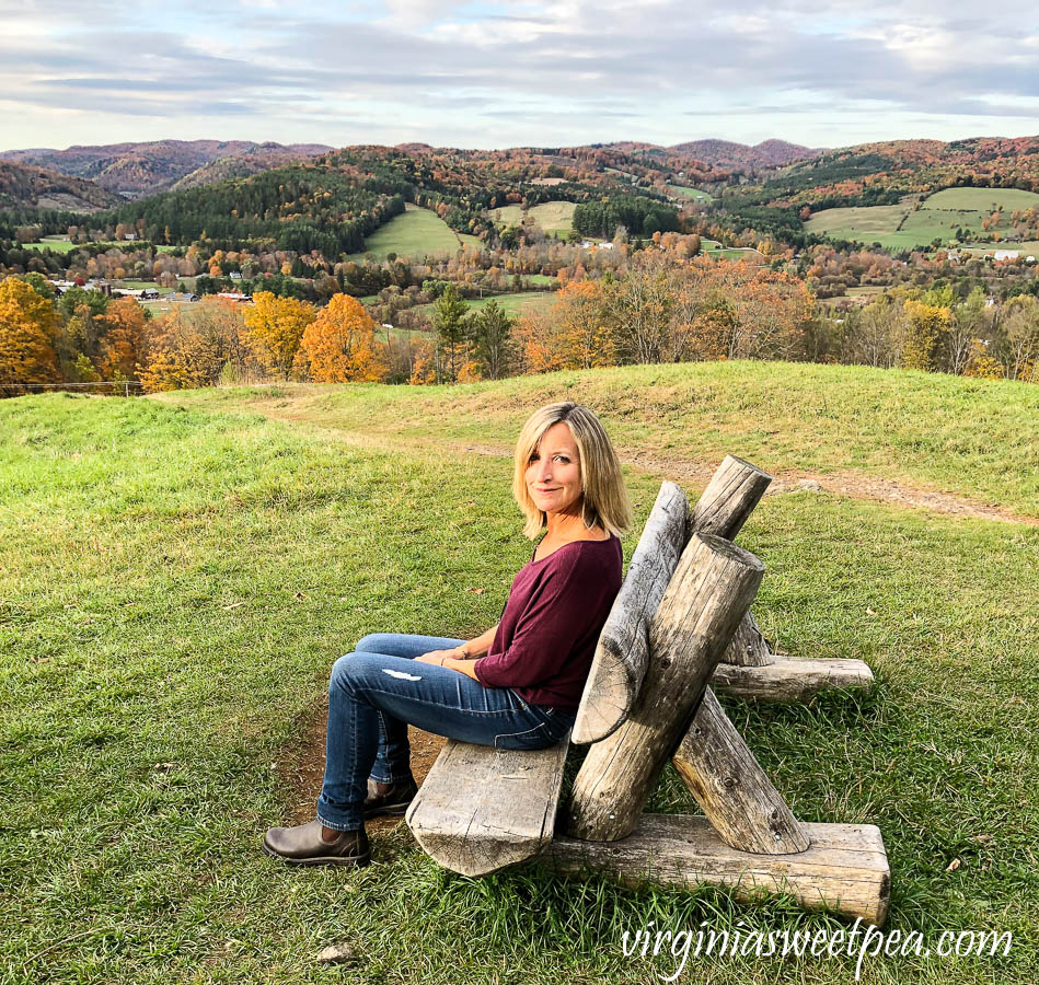 Fall foliage on the top of Mt. Peg in Woodstock, VT