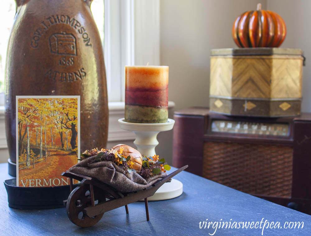 Vermont themed fall vignette