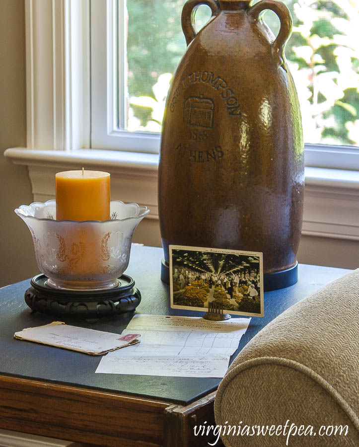 tobacco themed fall vignette