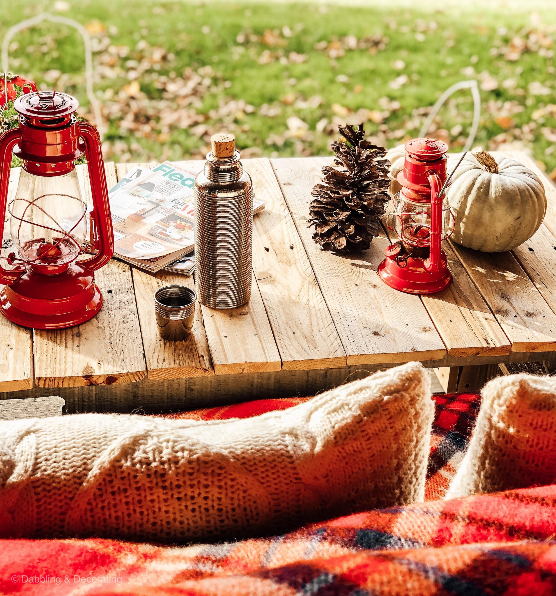 Porch Decorated in a Cozy Style with Vintage