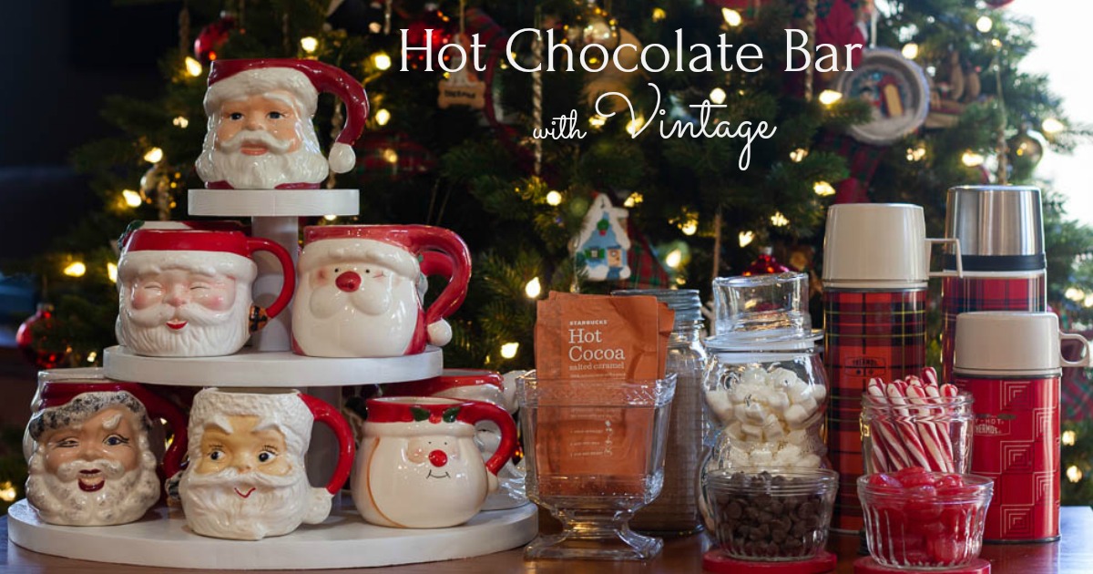 Create a Vintage Farmhouse-Style Christmas Hot Chocolate Bar