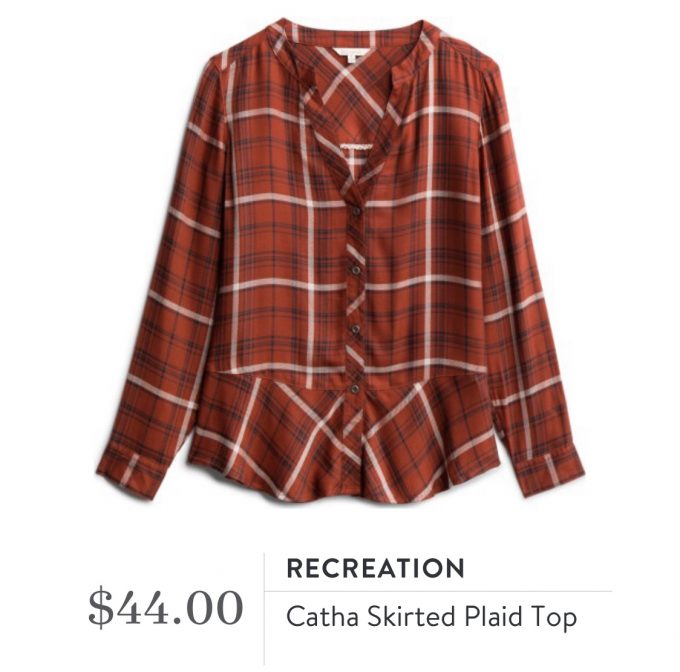 reCreation Catha Skirted Plaid Top