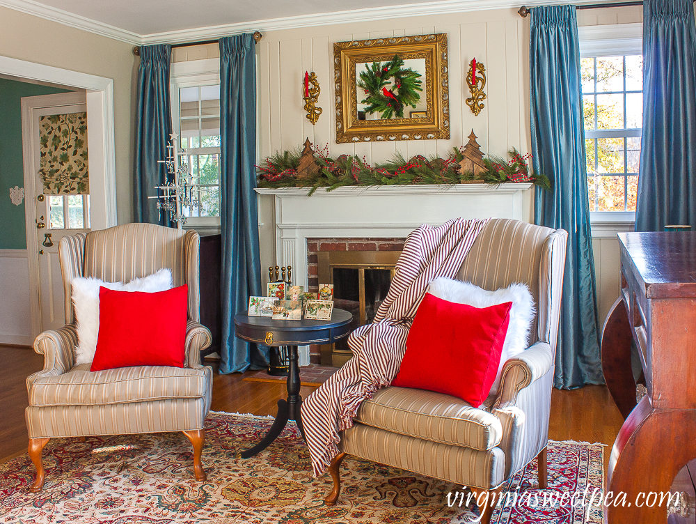 A Very Vintage Christmas in the Formal Living Room