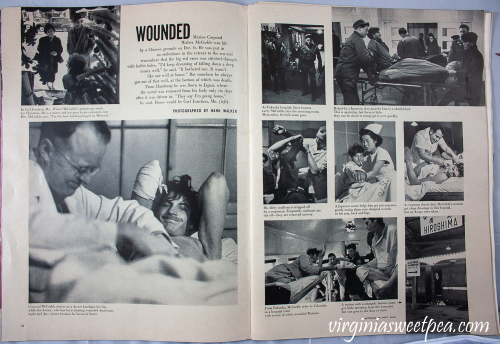 Article in Life Magazine December 25, 1950 on wounded Marine Corporal Walter McCorkle