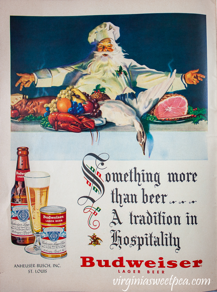 Budweiser ad found in a December 25, 1950 Life Magazine 