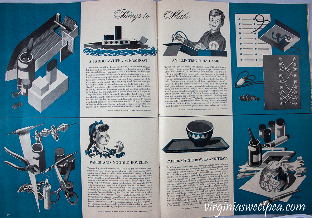 Things to Make for kids article in Life Magazine December 25, 1950