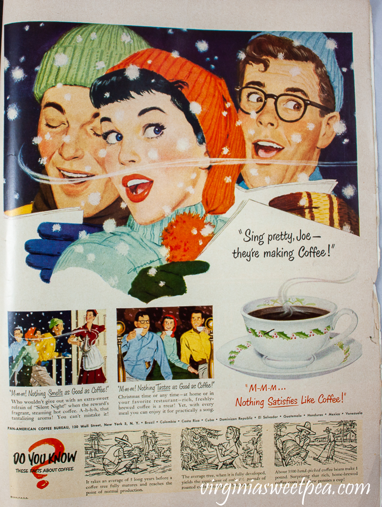 Coffee ad from Pan-American Coffee Bureau in a 1950 December 25 issue of Life Magazine